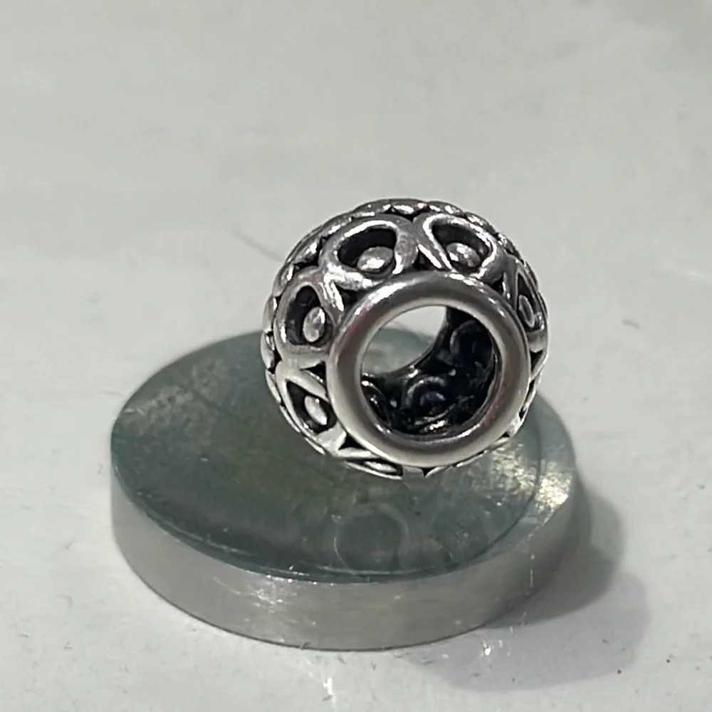 Pandora Silver Lining Clouds Charm/Bead Sterling Silver ALE 925 790458 - Picture 3 of 4